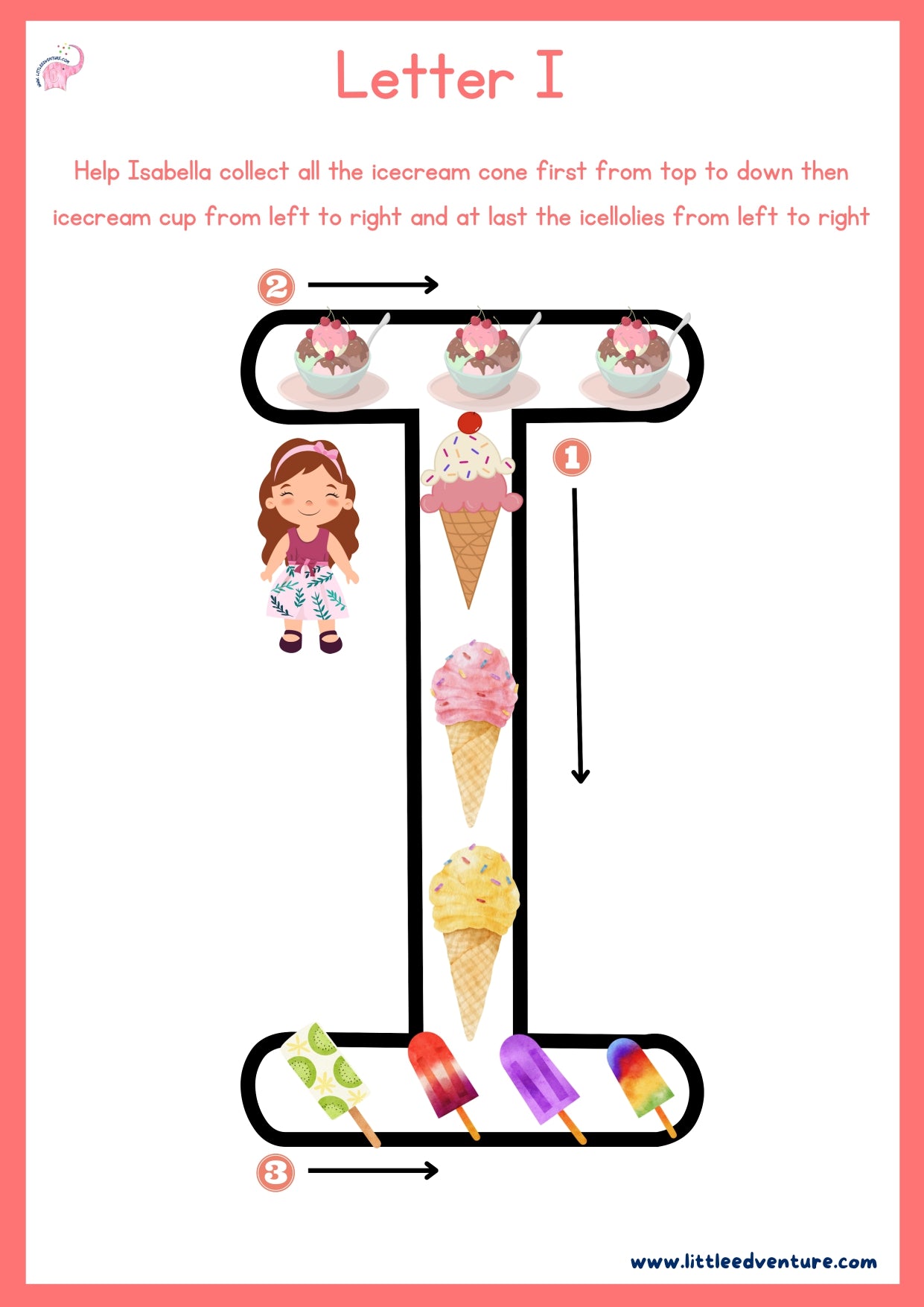 Letter Ii Examples Alphabet Letter Ii Printable Worksheets PDF – Little Edventure